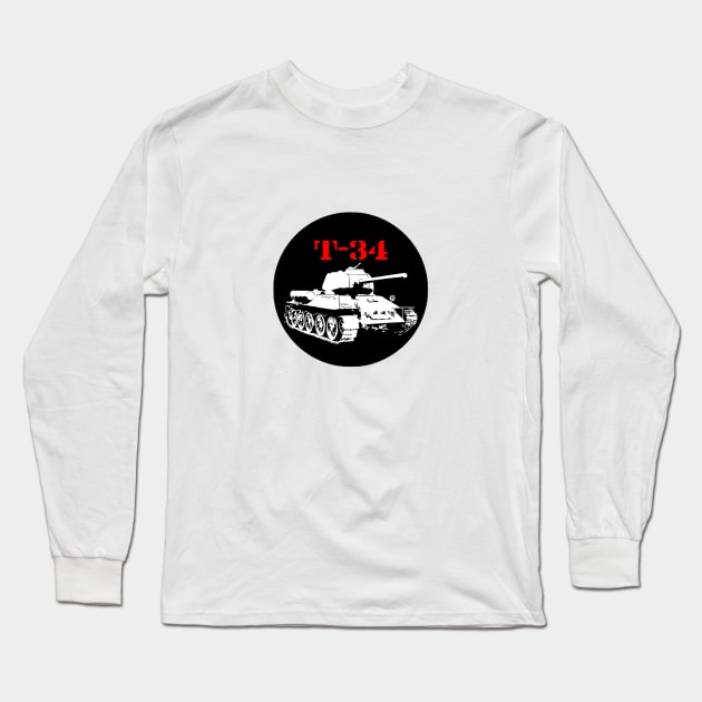 T-34 [Soviet] [Minimal] Long Sleeve T-Shirt by General-Rascal